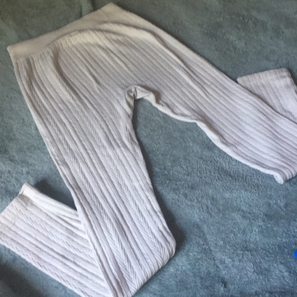 Knit, fleece-lined leggings
